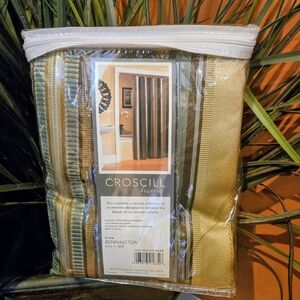 Croscill Home Fabric Shower Curtain/ Rich Striped Fall✨️Winter Hues/ NEW!
